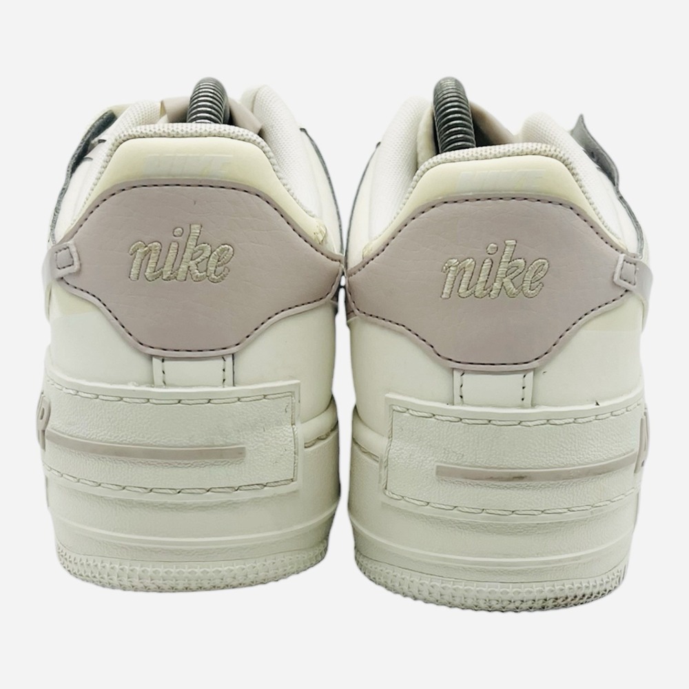 Nike Air Force 1 Shadow Women's 9.5 WhitePink Beige Platform Sneakers - Picture 4 of 6